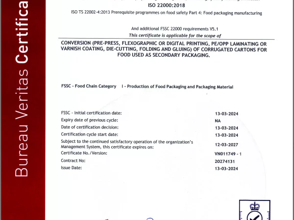 FSSC Chứng nhận FSSC 22000