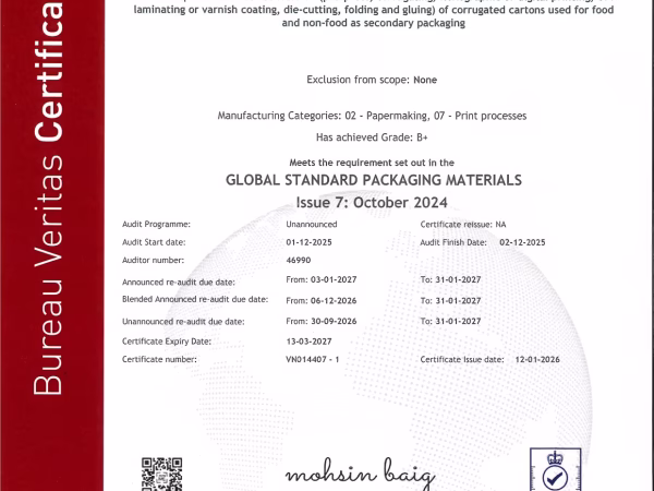 Chứng nhận BRCGS – Global Standard for Packaging Materials