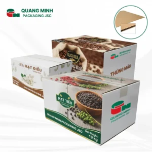 Hộp đựng hạt điều, cà phê nhân, tiêu khô
