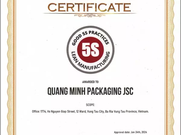 Chứng nhận 5S