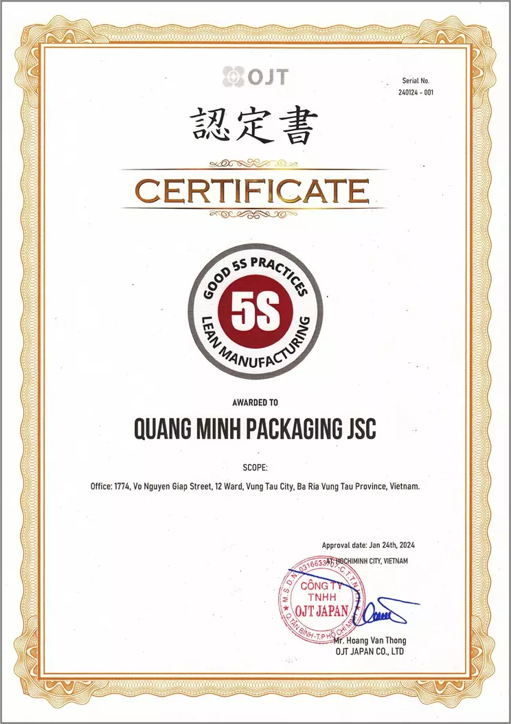 Chứng nhận 5S